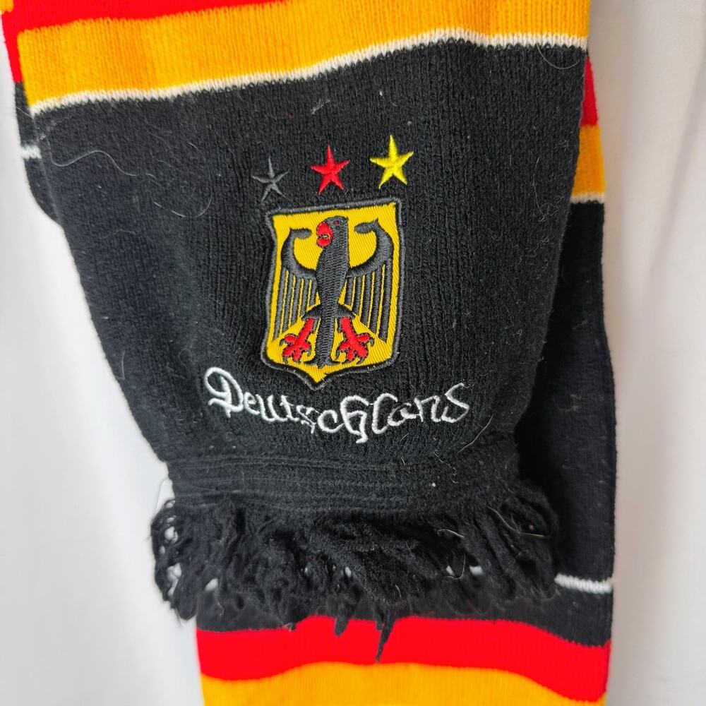 Germany National Team Soccer Fan‎ Scarf Deutschland Black Red Gold Knit Football